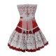 Valentine Vixen Steel Boned Corset Set Top & Skirt