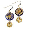Cloisonne Crop Circles Beaded Earrings