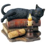 The Witching Hour Black Cat Figurine by Lisa Parker