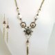 Charming Victorian Design Necklace & Earrings Jewelry Set