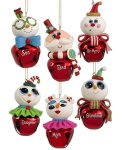 Cartoon Jingle Bell Character Christmas Ornament