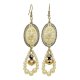 Lace & Pearls Vintage Chandelier Earrings
