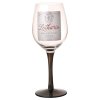 Funny Title Black Stem Wine Glass