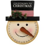Countdown to Christmas Wood Snowman Sign