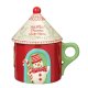 Merry Mini Cottage with Lid Christmas Coffee Mug or Tea Cup
