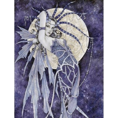 Blue Moon Fairy Fantasy Art by Linda Ravenscroft