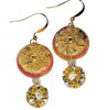 Cloisonne Crop Circles Beaded Earrings