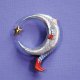 Crescent Silver Moon Lapel Pin by Patience Brewster