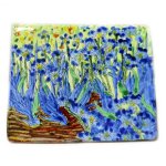 Van Gogh Irises Cell Phone Holder Figurine or Cardholder