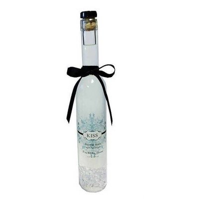 Bubble Bath with Crystals 12 oz Kiss Fragrance Glass Bottle
