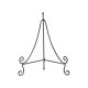 Bird Bath Stand Metal Easel or Plate Stand