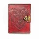 Embossed Heart Handmade Leather Journal