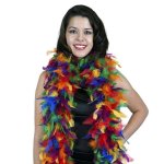 Rainbow Color Lusciously Thick Feather Boa