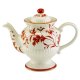 Red Leaf Ceramic Teapot from Andrea by Sadek
