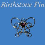 February Birthstone Butterfly Lapel Pin