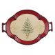 Tree Shape Oval Christmas Serving Platter with Handles
