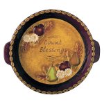 Count Blessings Bake Ware Ceramic Pie Plate