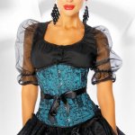 Teal Temptress Underbust Corset