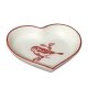 Red Bird Heart Shape Ring Holder Bowl