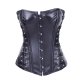 Midnight Maiden Leather Fabric Corset