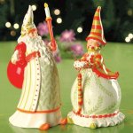 Dash Away Santa & Mrs Claus Christmas Salt & Pepper Set