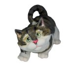 Another Kitty Treat Please Grey Tabby Cat Figurine