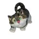Another Kitty Treat Please Grey Tabby Cat Figurine