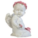 Making Rose Crowns Cherub Figurine