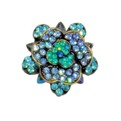 Blue Rose Brooch by I Love Bracelets