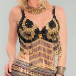 Black Vixen Belly Dance Costume Top