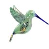 Hummingbird Ornament Etched Glass with 24 Karat Gold Designs