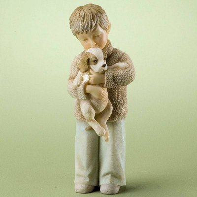 Holding Puppy Boy Figurine by Foundations