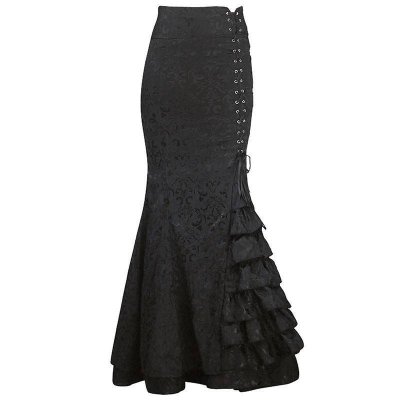 Mermaid Style Long Black Skirt