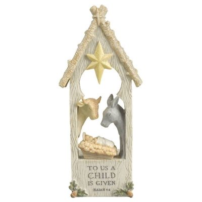 Gifts of Glory Nativity Figurine Christmas Candle Holder