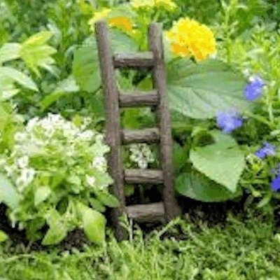 Ladder Fairy Garden Figurine