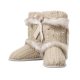 Tan Fur Crystals & Ribbons Boutique Knitted Boots