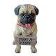 Pug Love with Sign Dog Figurine