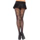 Lace Design Black Pantyhose