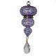 Triple Sphere Etched Glass Ornament with Crystal