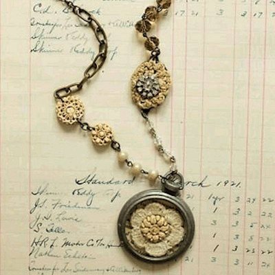 Necklace Lace Vintage Heirloom Pendant 50.00