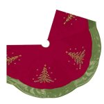 Holiday Tree Embroidered Christmas Tree Skirt