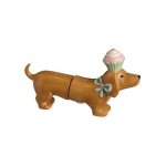 Dachshund Dog Figurine Magnetic Salt & Pepper Set