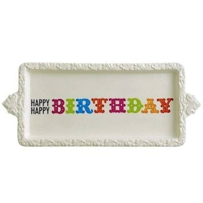 Happy, Happy Birthday Cake Serving Plate