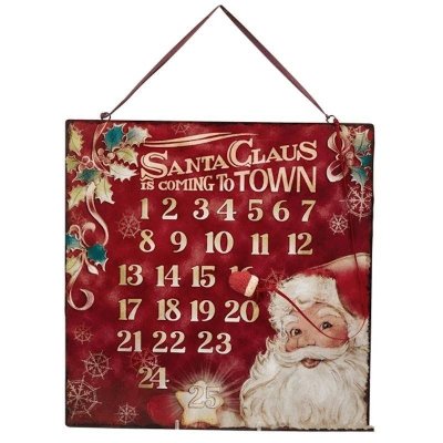 Santa Claus is Coming Christmas Count Down Sign