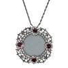 Black or Red Crystal Magnifying Glass Necklace