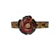 Charming Beaded Bloom Leather Flower Bracelet