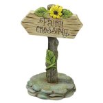Fairy Crossing Fairy Garden Sign Figurine