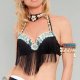 Black Seaside Maiden Belly Dance Costume Tribal Top