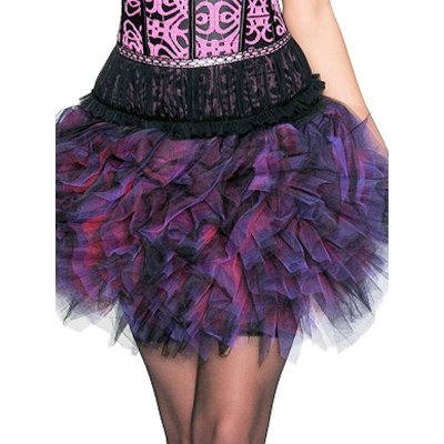 Brilliantly Fluffy Black & Purple Tulle Tutu Skirt