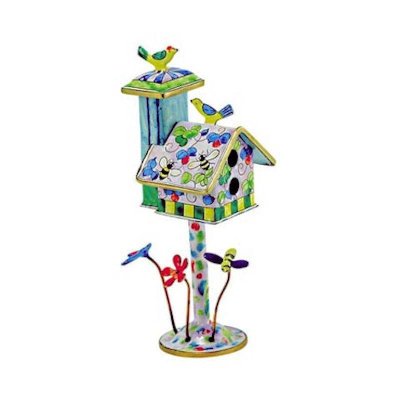 Bumble Bees Birdhouse Figurine Trinket Box by Kelvin Chen